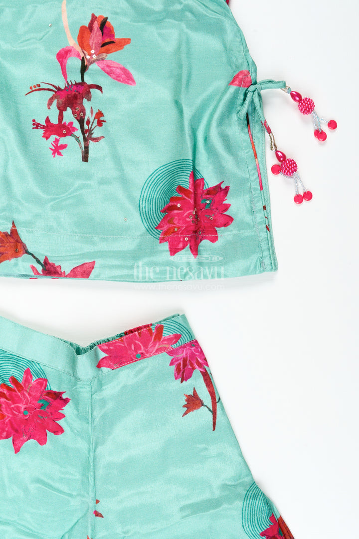 Printed muslin plazo set for girls – ideal for casual festive wear