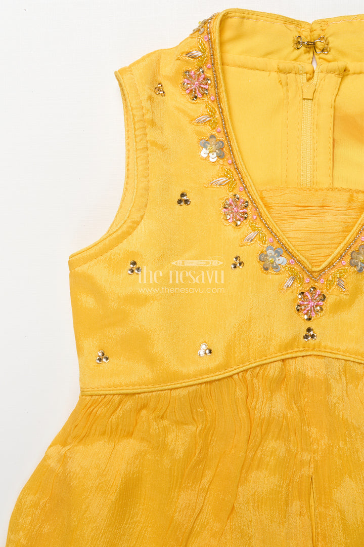Girls sharara set with sequins for festive and traditional wear