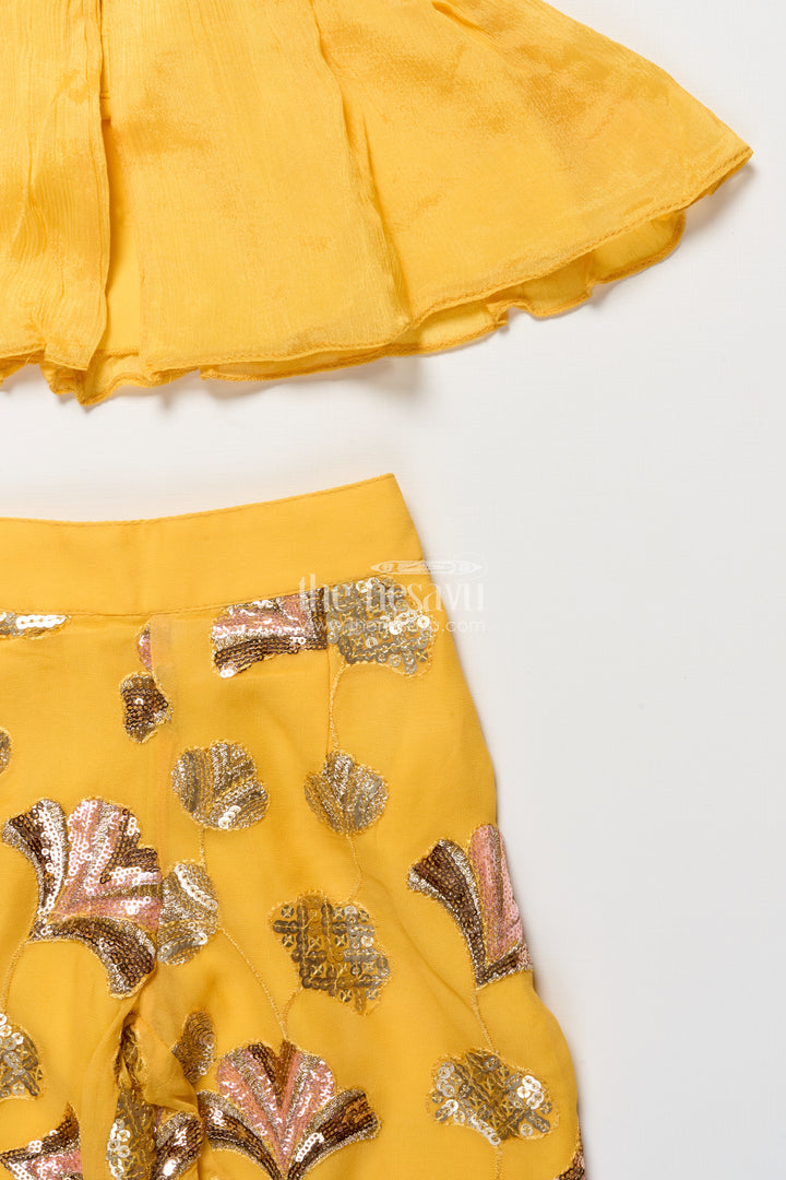 Girls sharara set with sequins for festive and traditional wear