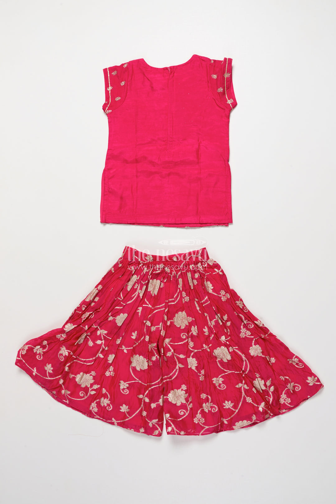 Girls sharara suit with ethnic embroidery for weddings and festive functions
