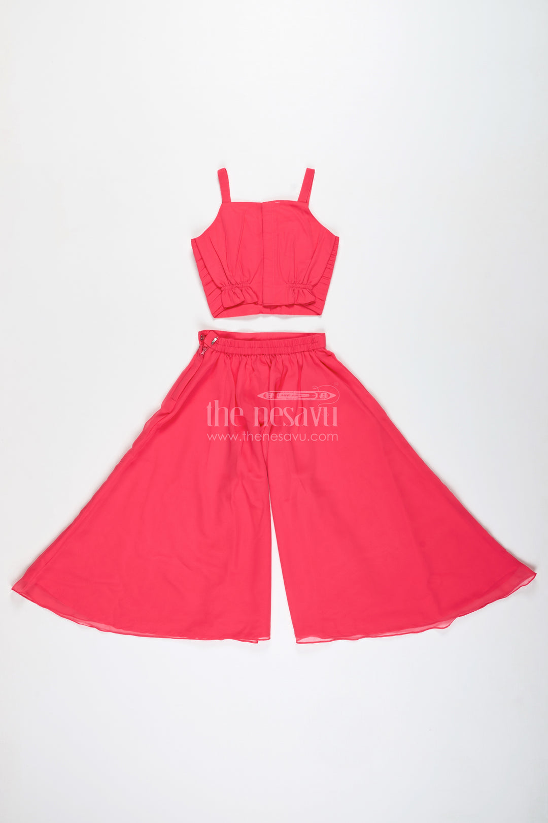 Girls Pink Sharara Set With Designer Embroidery For Celebrations