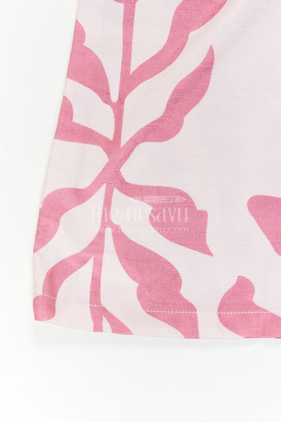 Girls Indo-Western Plazo Set with Leaf Digital Print