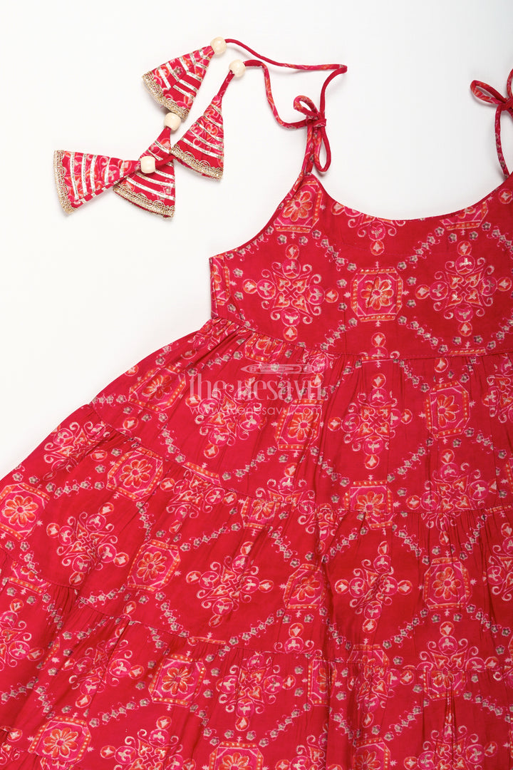 Girls cotton sharara set with digital print for festive occasions