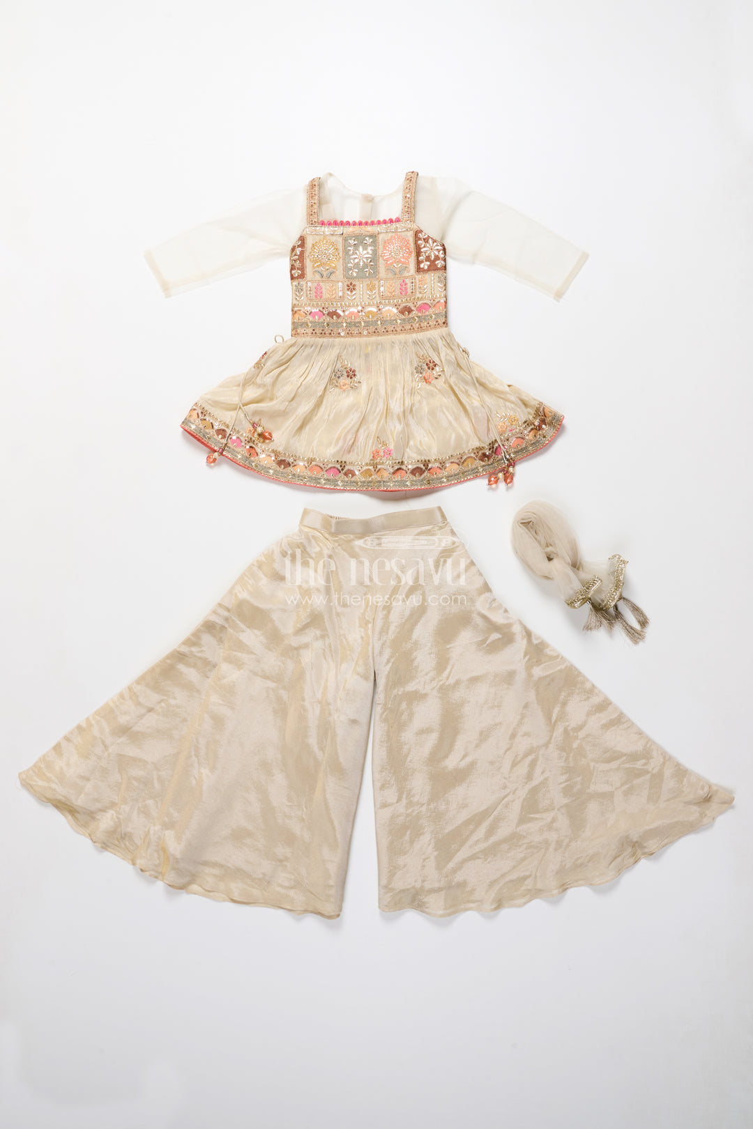Baby Girl Plazo Set for Weddings and Traditional Occasions
