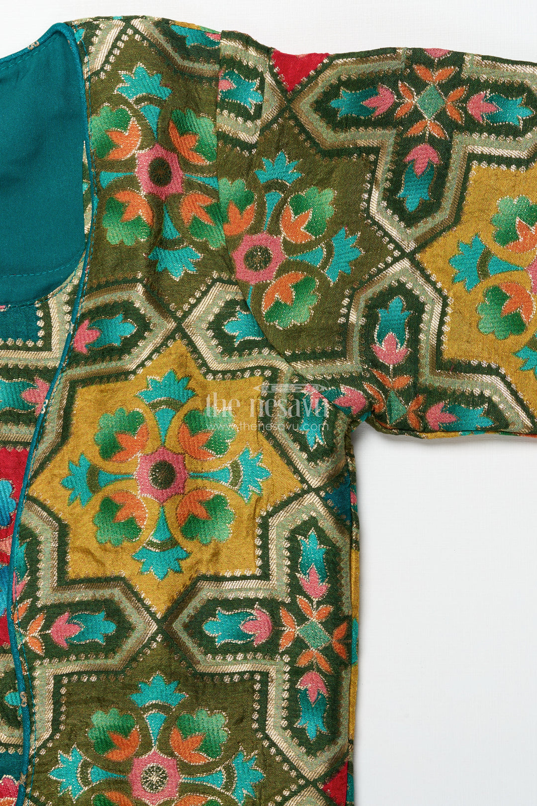 Festive ethnic sharara set with embroidered jacket and mirror detailing