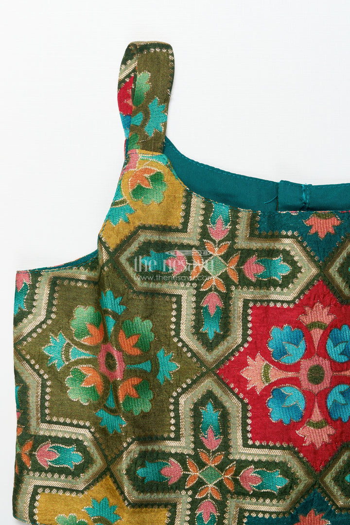 Festive ethnic sharara set with embroidered jacket and mirror detailing