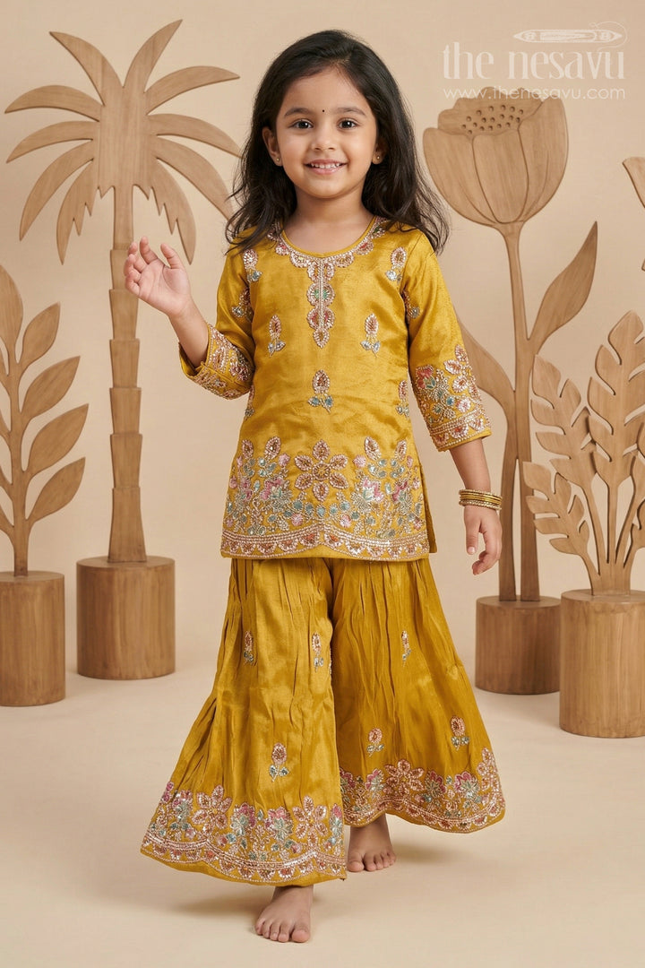 Girls Organza Sharara Set for Weddings and Festive Occasions