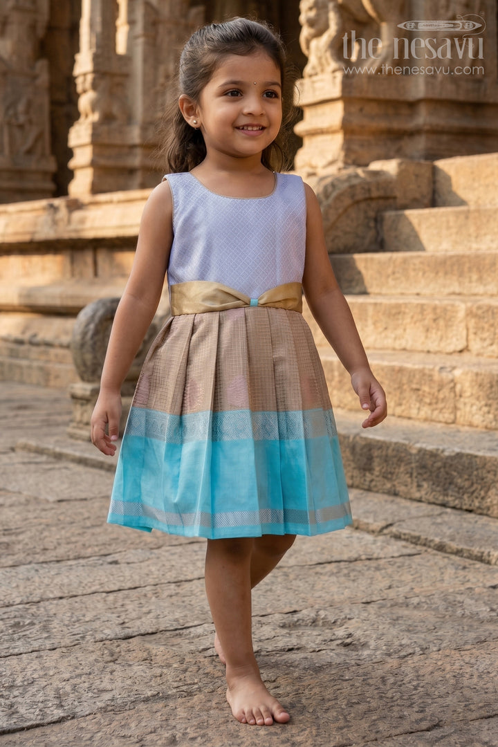 Girls Dharmavaram Silk Frock for Weddings and Grand Occasions