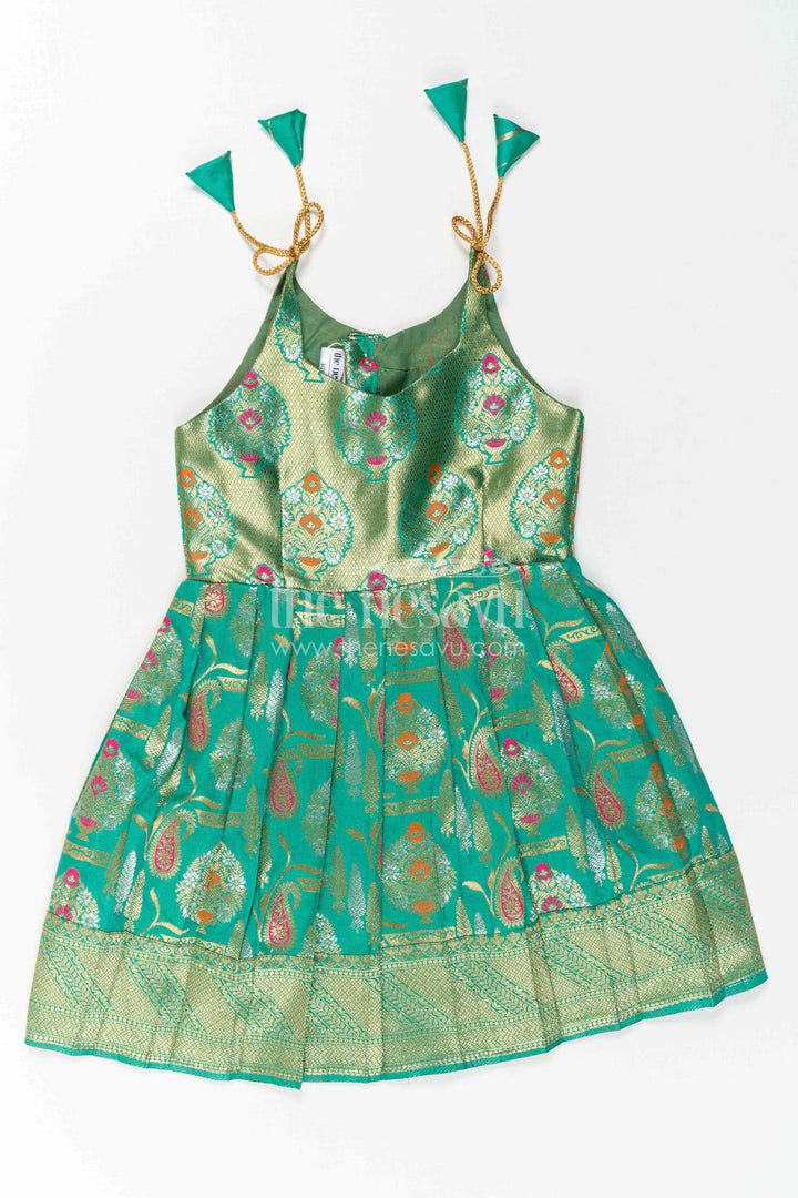 Baby Girl Kanchi Silk Frock for Weddings and Festive Occasions