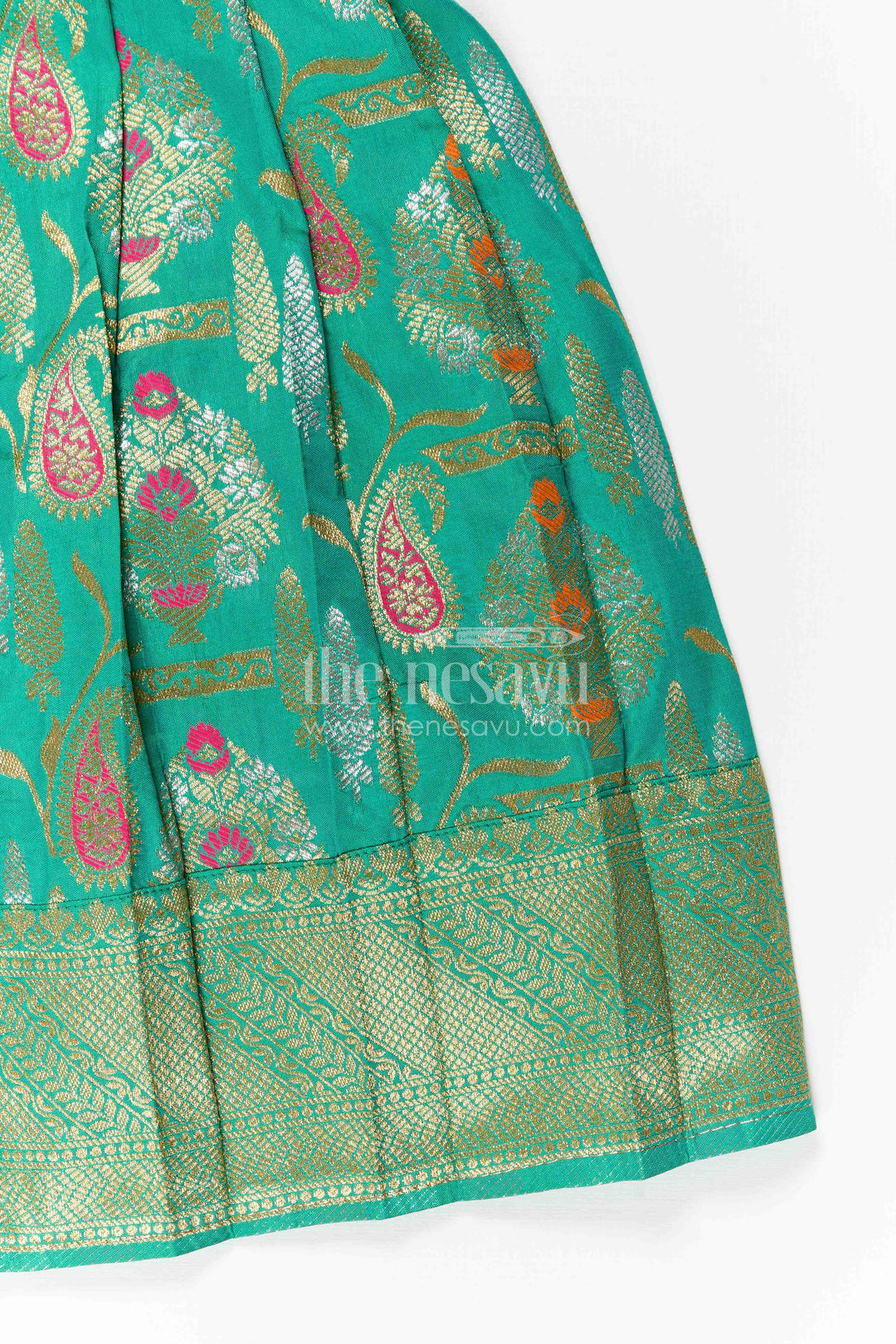 Baby Girl Kanchi Silk Frock for Weddings and Festive Occasions