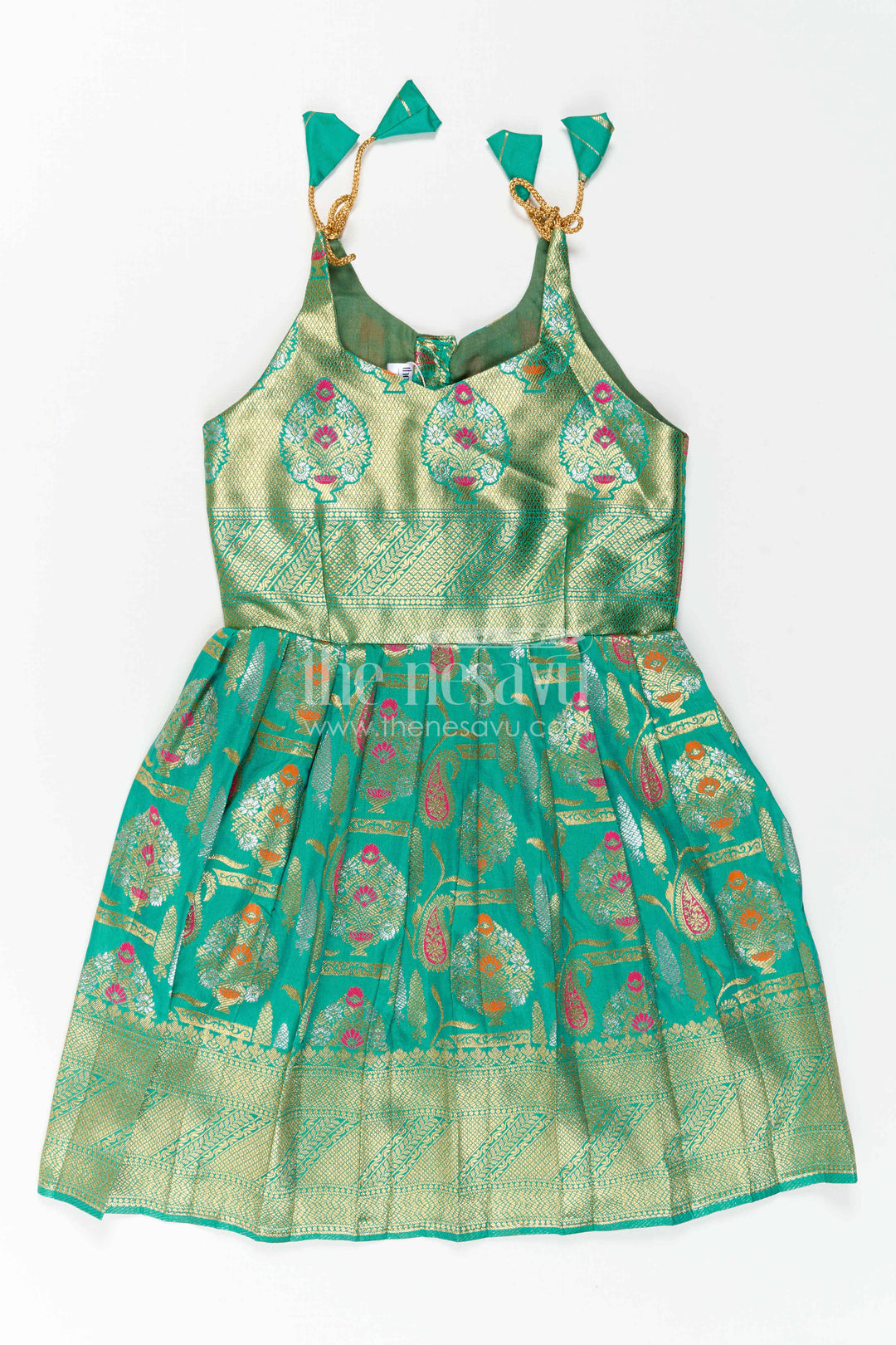 Baby Girl Kanchi Silk Frock for Weddings and Festive Occasions