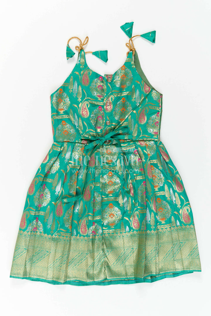 Baby Girl Kanchi Silk Frock for Weddings and Festive Occasions