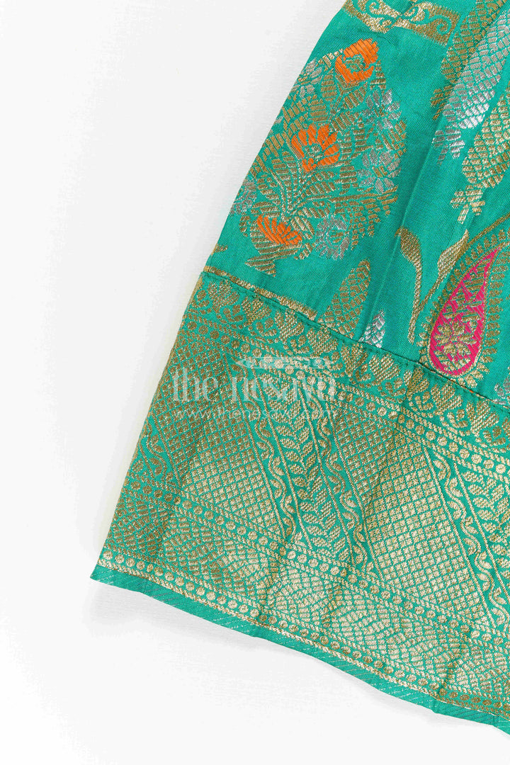 Baby Girl Kanchi Silk Frock for Weddings and Festive Occasions