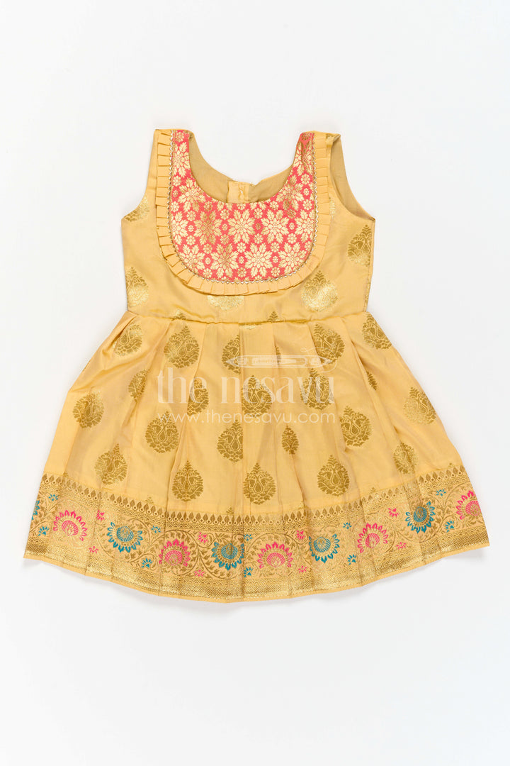 Infant Kanchi Silk Frock for Naming Ceremony and Pooja