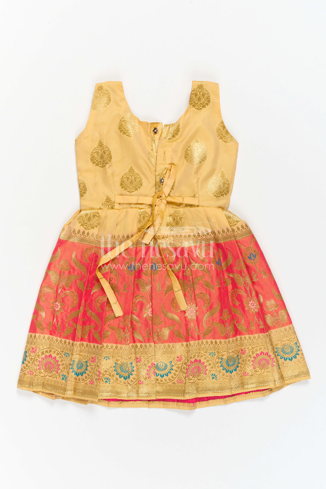 Infant Kanchi Silk Frock for Naming Ceremony and Pooja