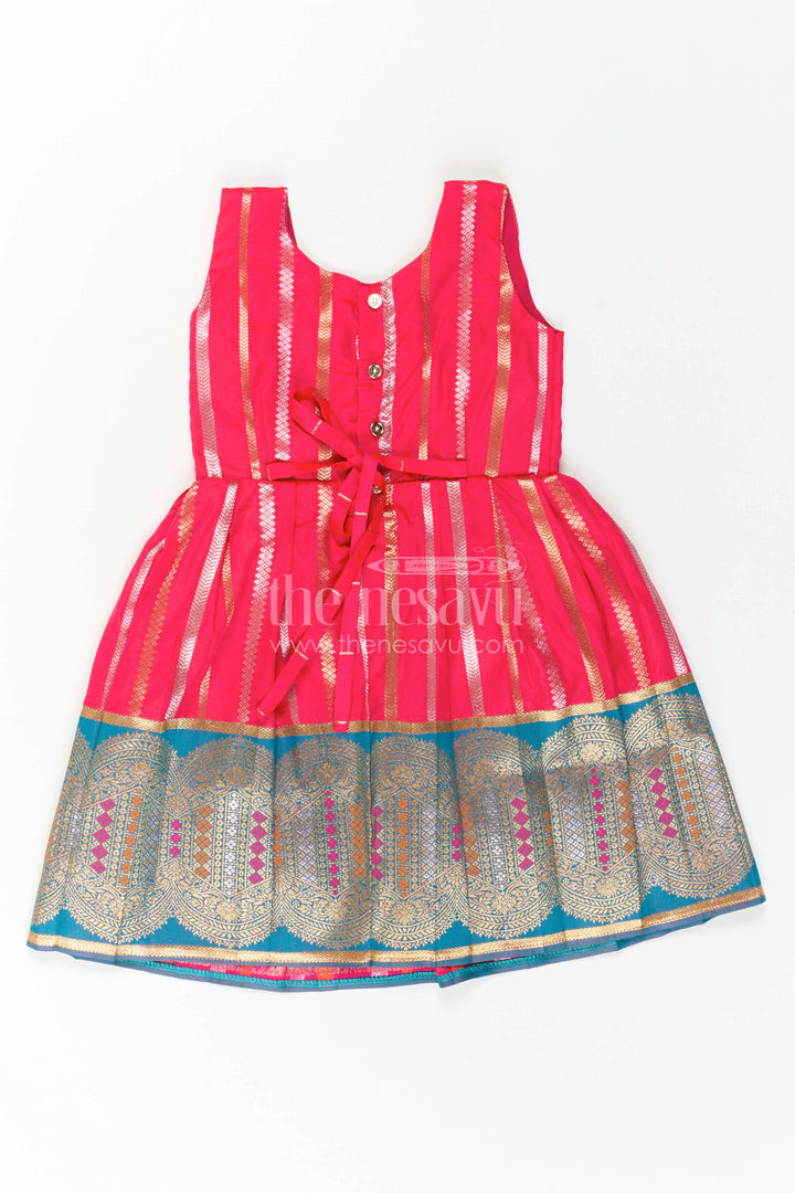 Baby Girl Kanchi Silk Frock for Festive Functions and Weddings