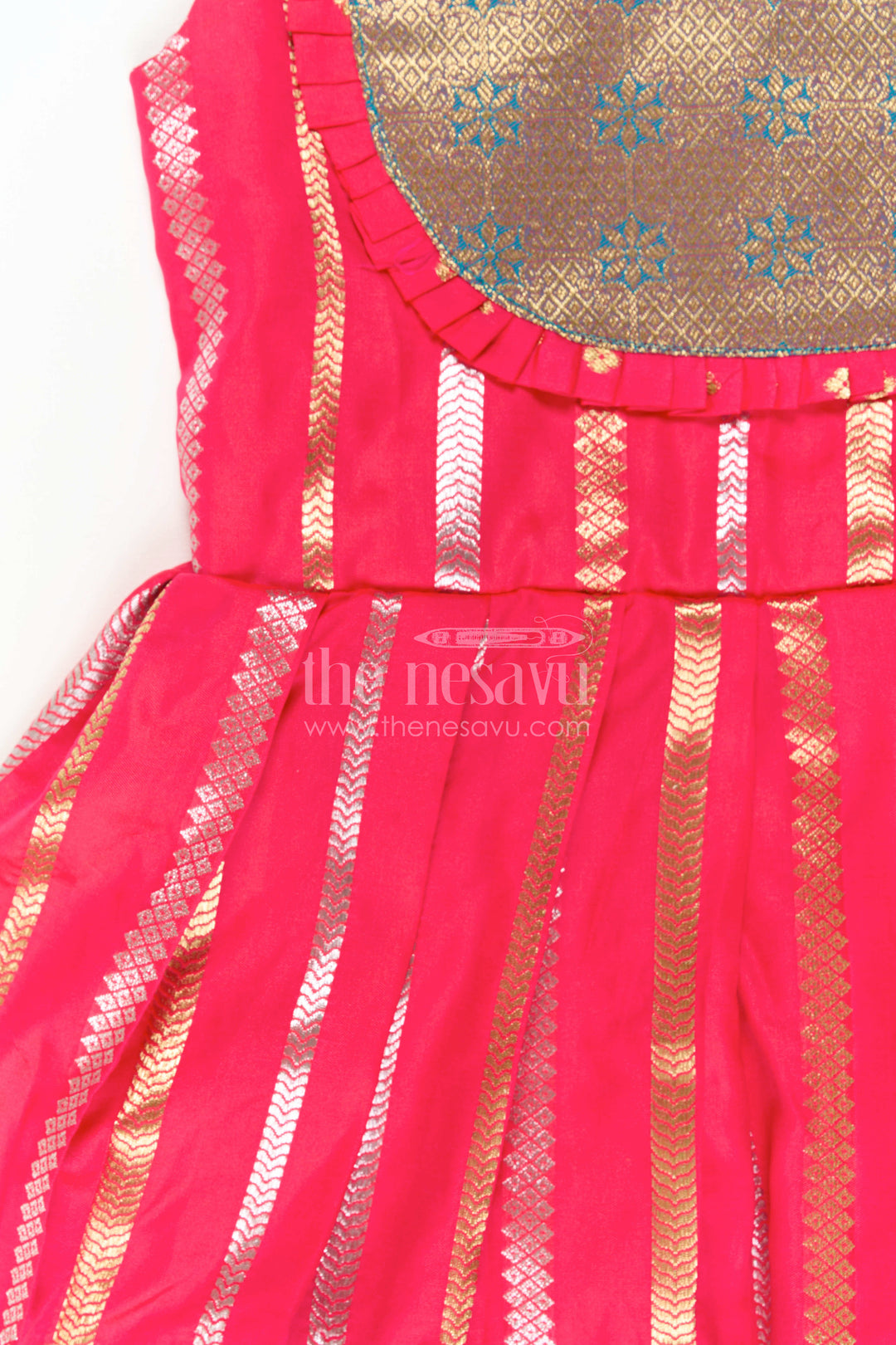 Baby Girl Kanchi Silk Frock for Festive Functions and Weddings