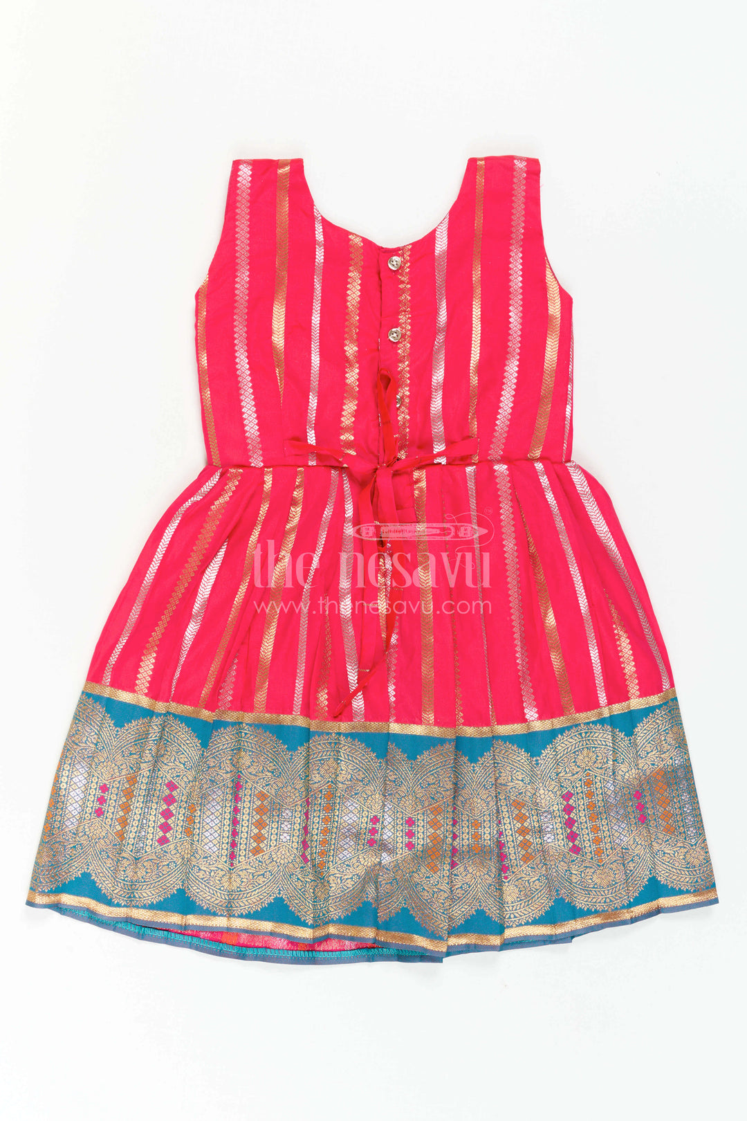 Baby Girl Kanchi Silk Frock for Festive Functions and Weddings