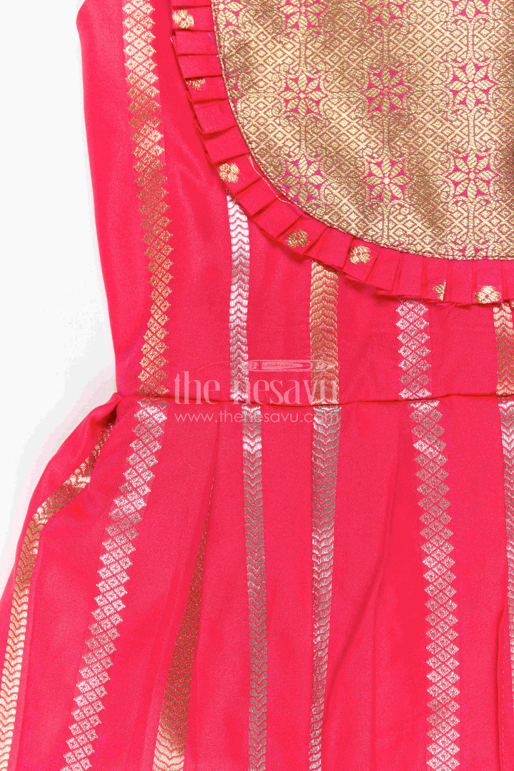 Baby Girl Kanchi Silk Frock for Festive Functions and Weddings