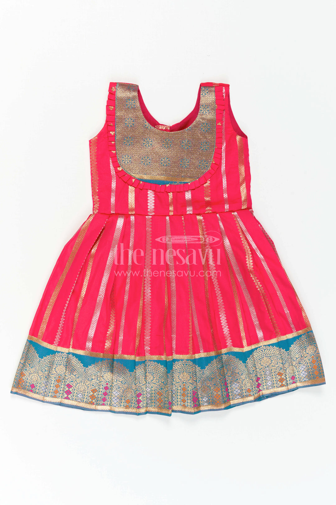 Baby Girl Kanchi Silk Frock for Festive Functions and Weddings