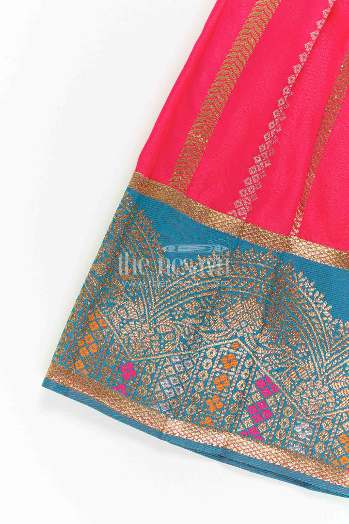 Baby Girl Kanchi Silk Frock for Festive Functions and Weddings