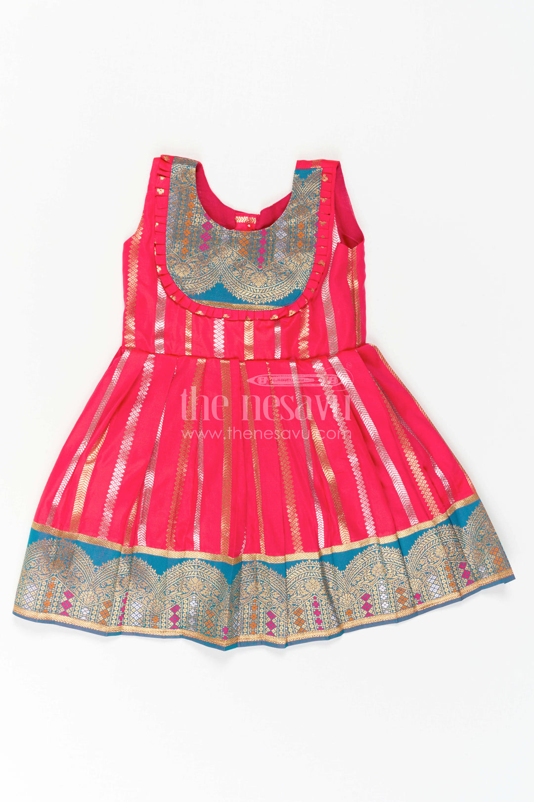 Baby Girl Kanchi Silk Frock for Festive Functions and Weddings