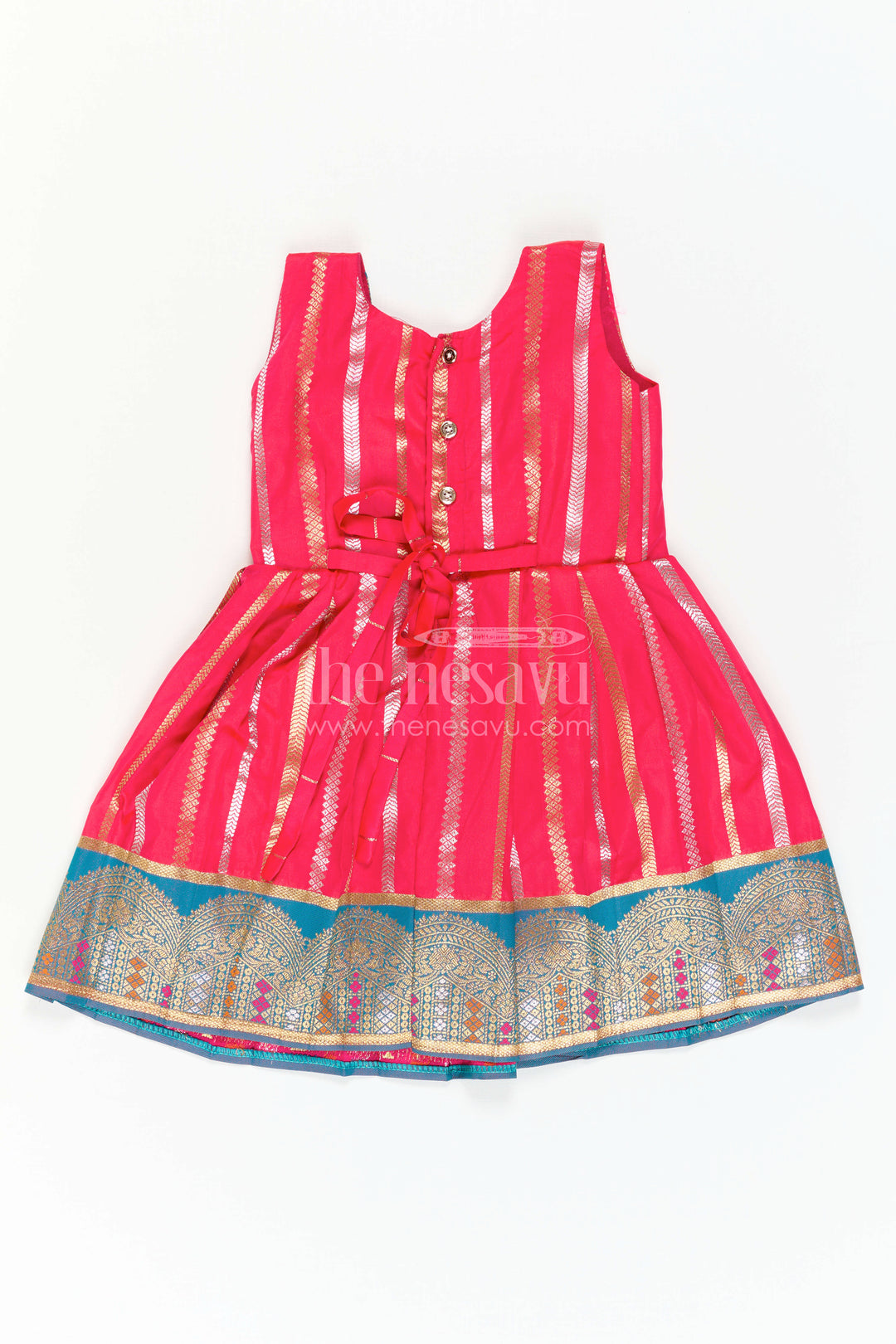 Baby Girl Kanchi Silk Frock for Festive Functions and Weddings