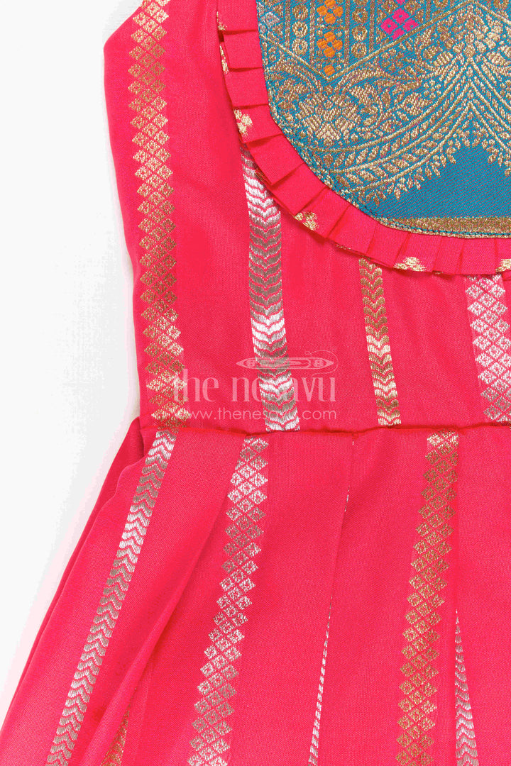Baby Girl Kanchi Silk Frock for Festive Functions and Weddings