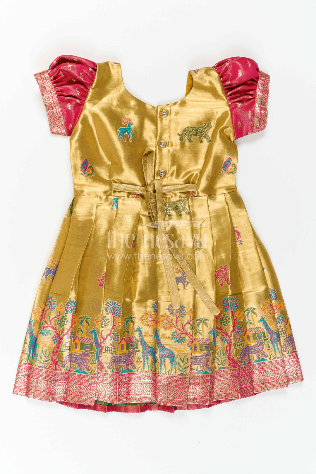 Baby Girl Kanchi Silk Frock for Festive Celebrations and Weddings