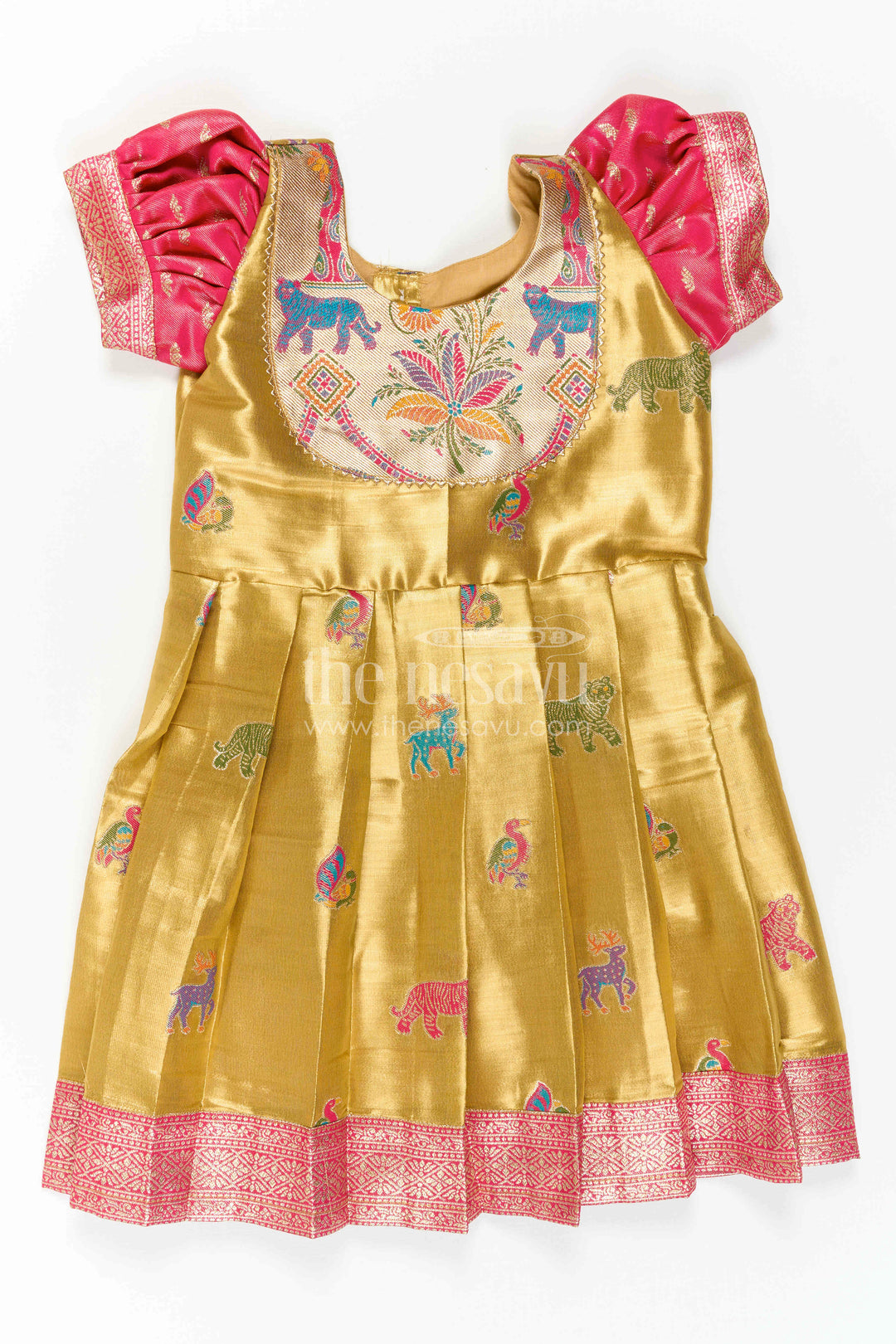 Baby Girl Kanchi Silk Frock for Festive Celebrations and Weddings