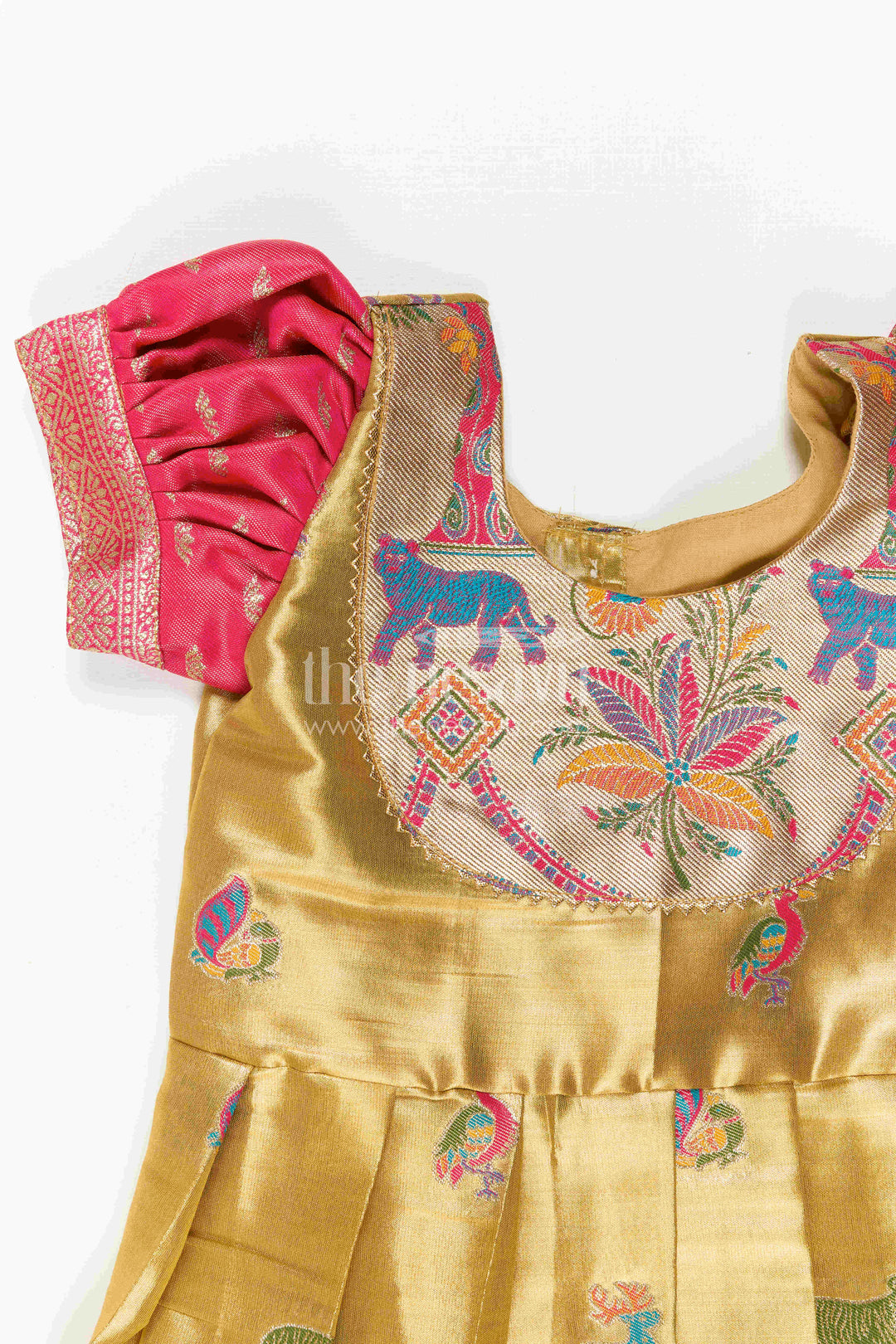 Baby Girl Kanchi Silk Frock for Festive Celebrations and Weddings