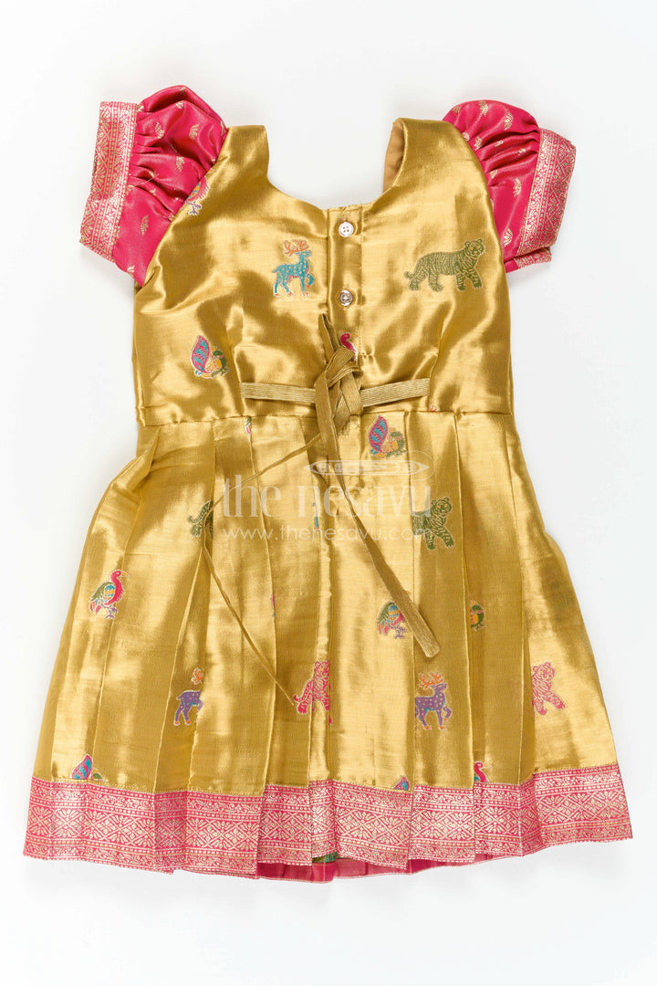 Baby Girl Kanchi Silk Frock for Festive Celebrations and Weddings