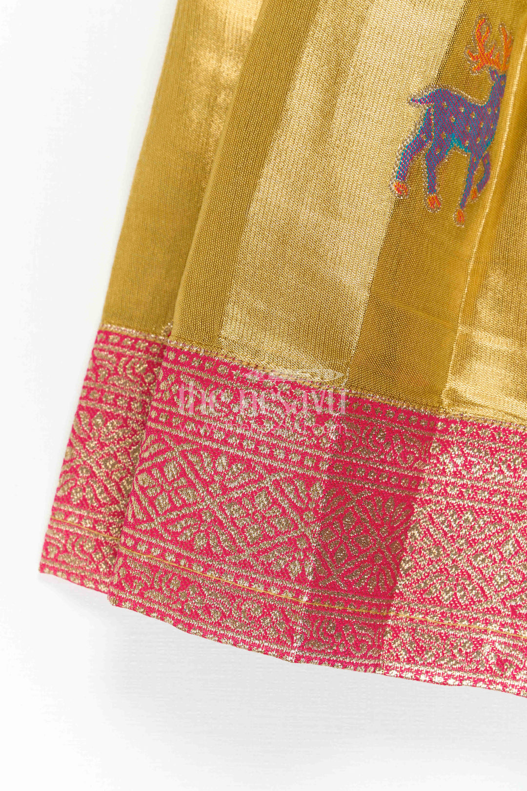 Baby Girl Kanchi Silk Frock for Festive Celebrations and Weddings