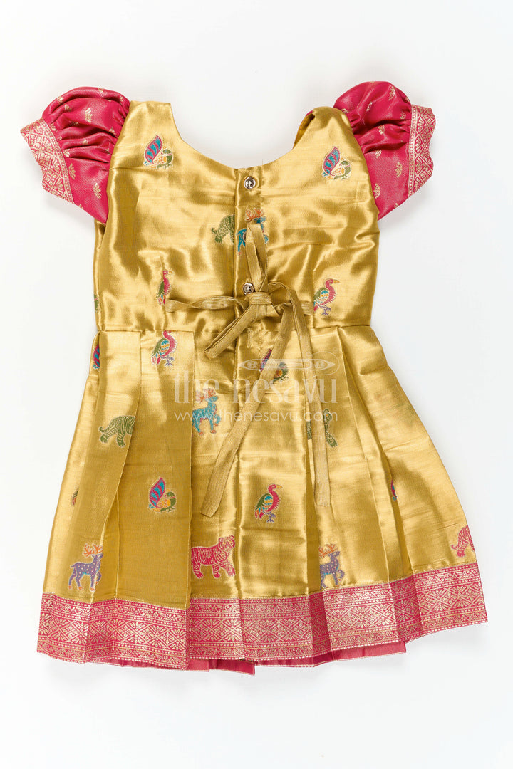 Baby Girl Kanchi Silk Frock for Festive Celebrations and Weddings