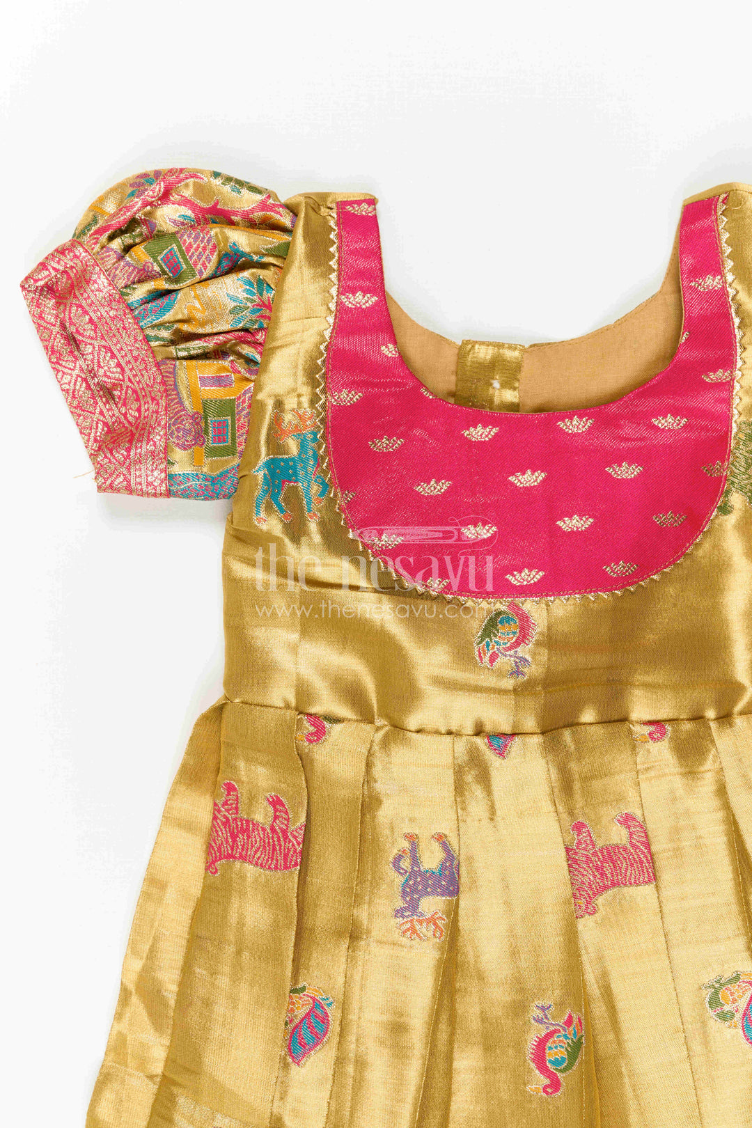 Baby Girl Kanchi Silk Frock for Festive Celebrations and Weddings