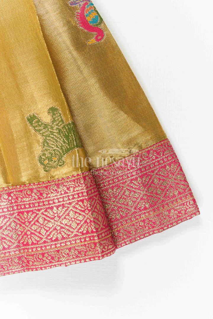 Baby Girl Kanchi Silk Frock for Festive Celebrations and Weddings