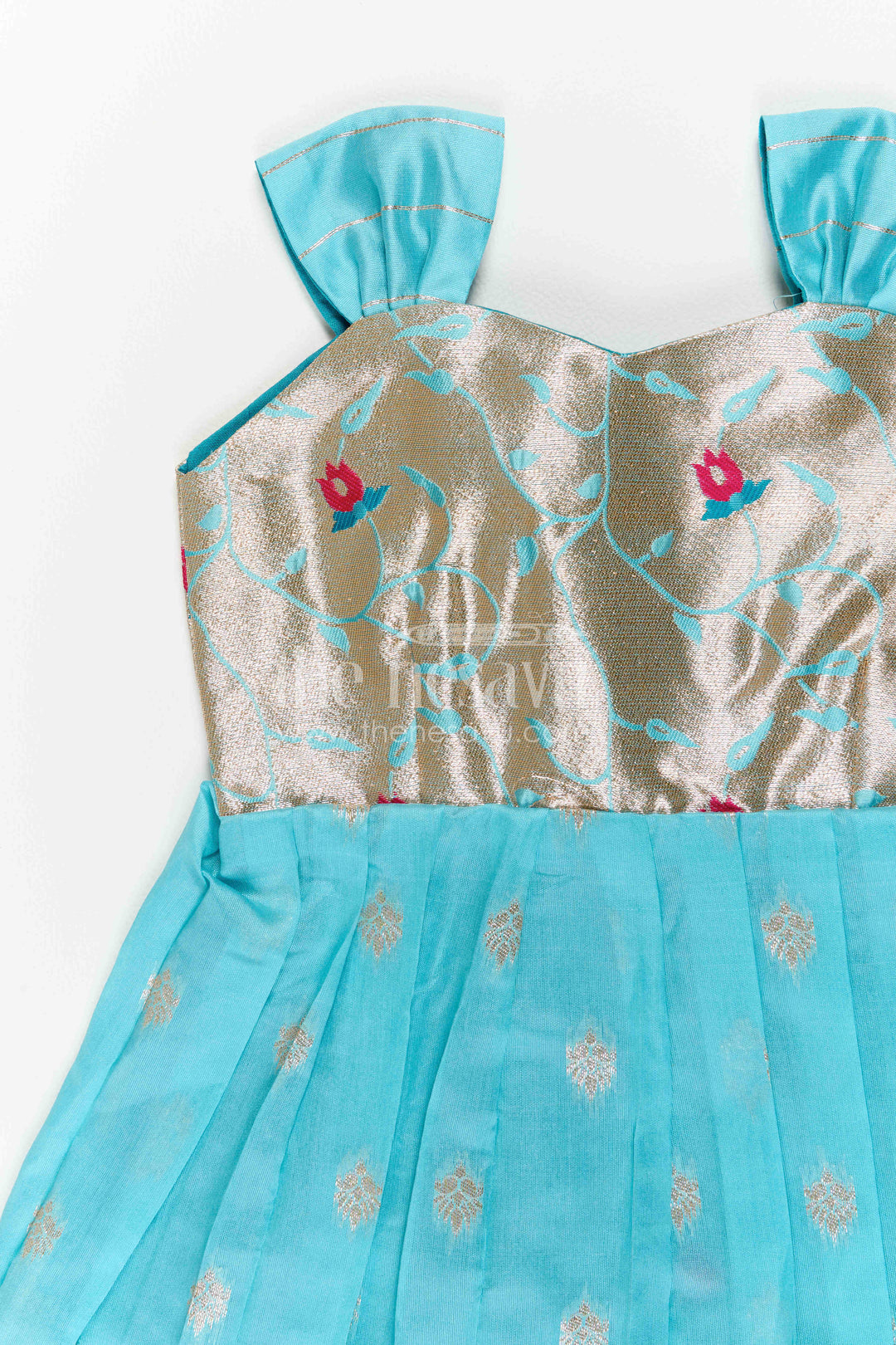 Girls Kanchi Silk Frock for Festive Photos and Pooja