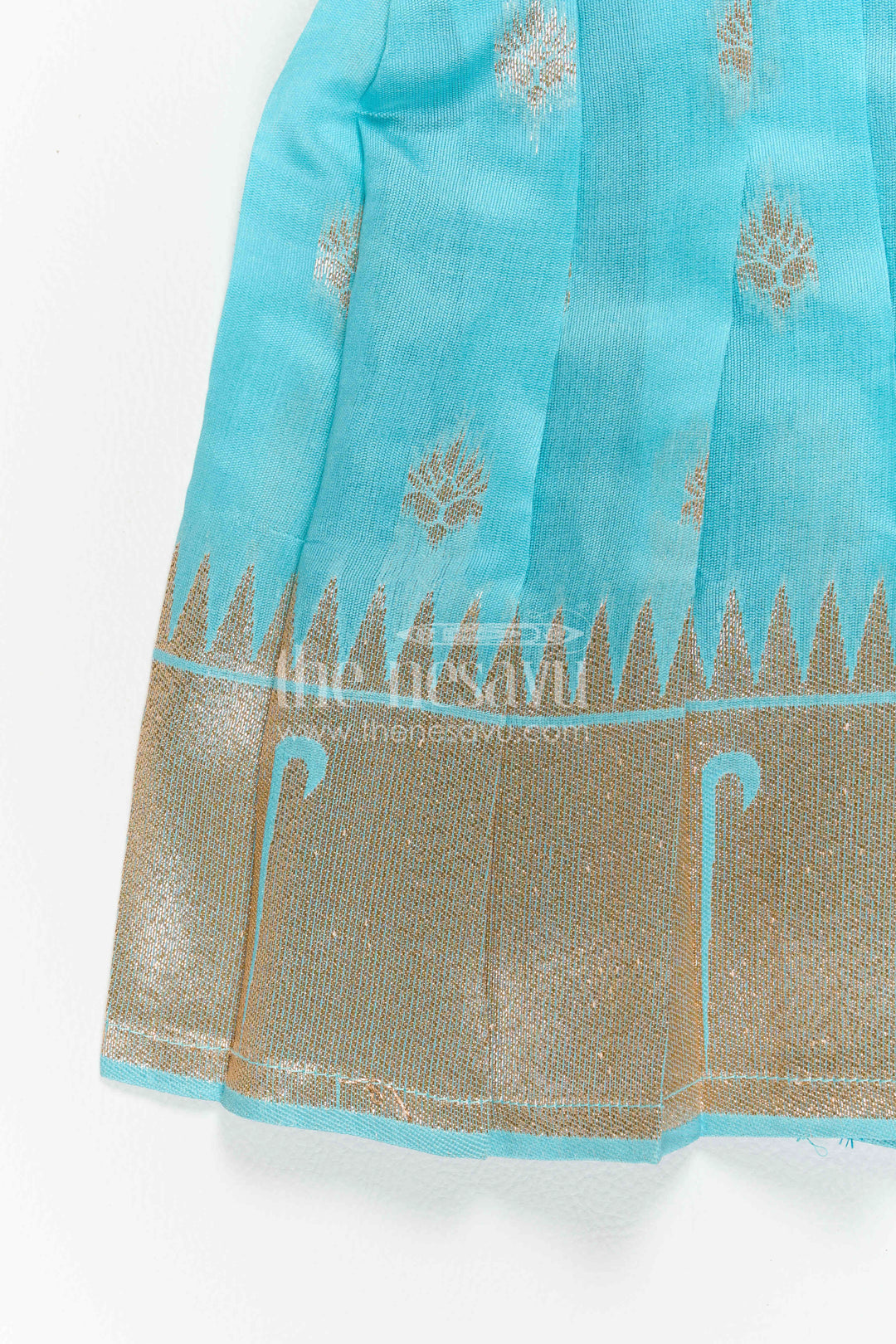 Girls Kanchi Silk Frock for Festive Photos and Pooja