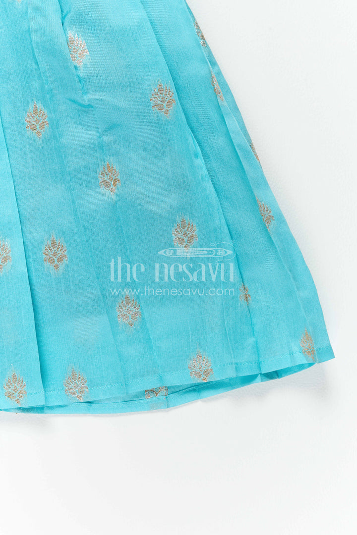 Girls Kanchi Silk Frock for Festive Photos and Pooja