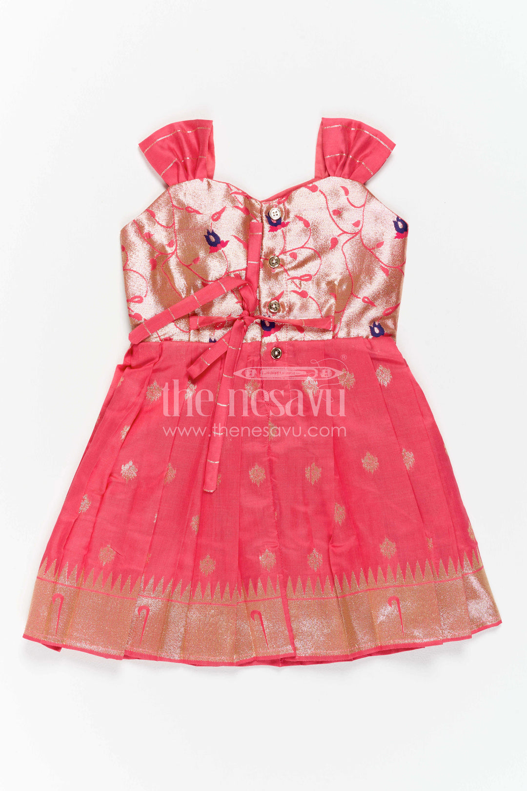 Girls Kanchi Silk Frock for Wedding Visits and Pooja