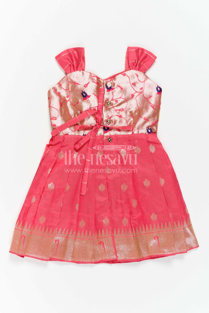 Girls Kanchi Silk Frock for Wedding Visits and Pooja
