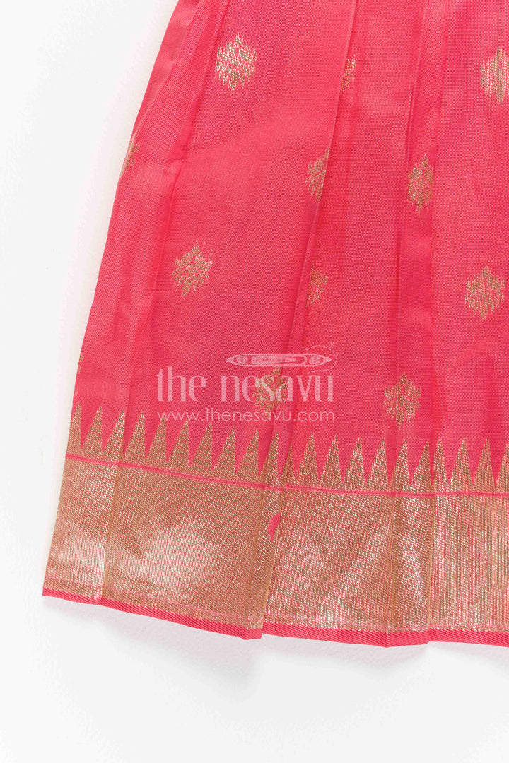 Girls Kanchi Silk Frock for Wedding Visits and Pooja