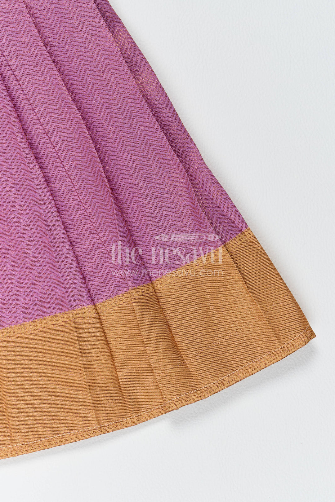 Silk Frock for Girls with Jacquard Weave for Festive Occasions