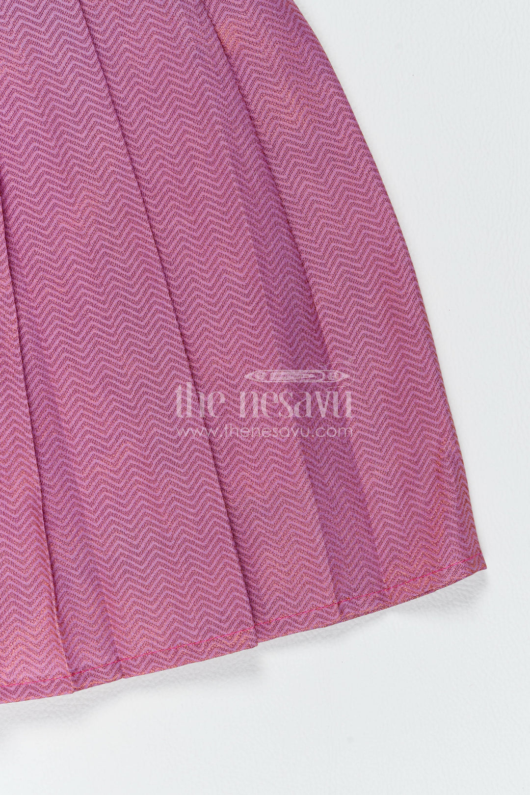 Silk Frock for Girls with Jacquard Weave for Festive Occasions