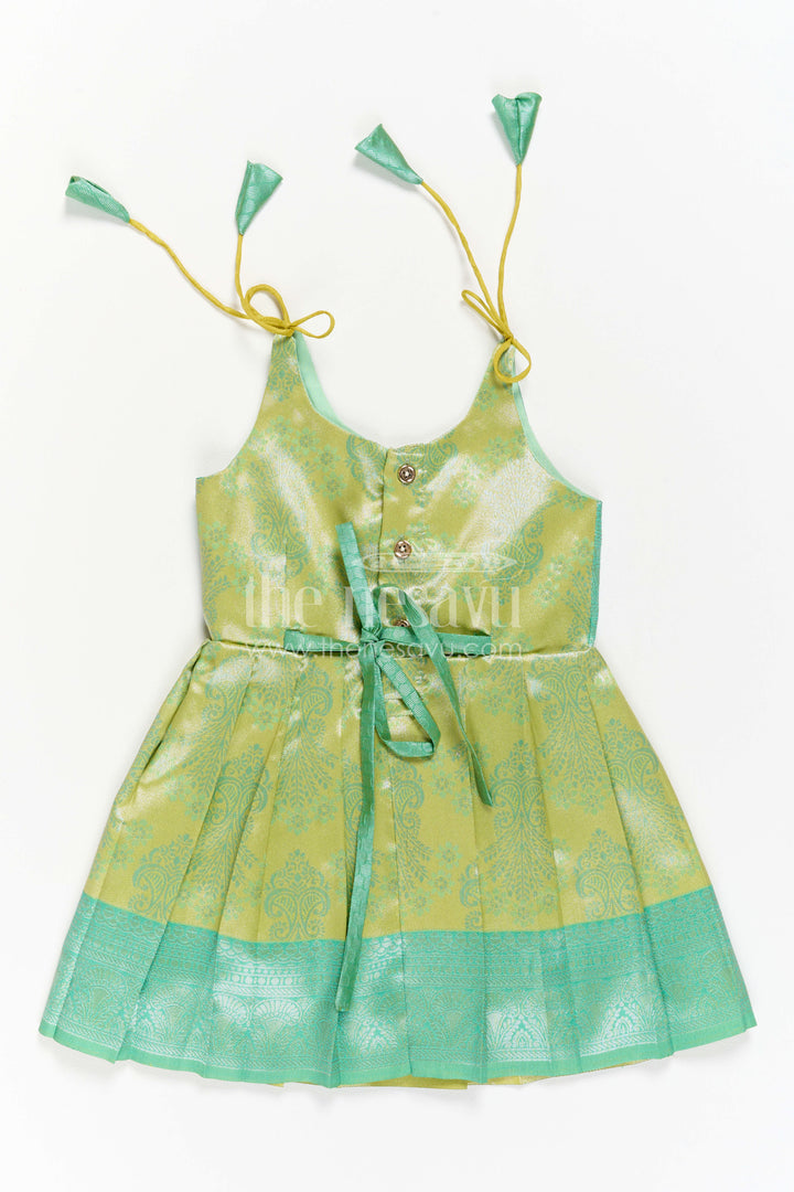 Toddler Kanchi Silk Frock for Temple Visit and Pooja
