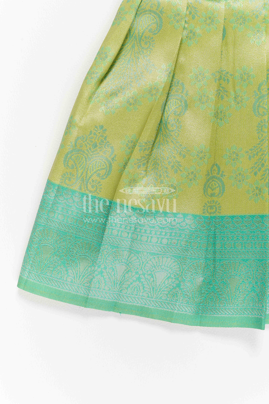 Toddler Kanchi Silk Frock for Temple Visit and Pooja