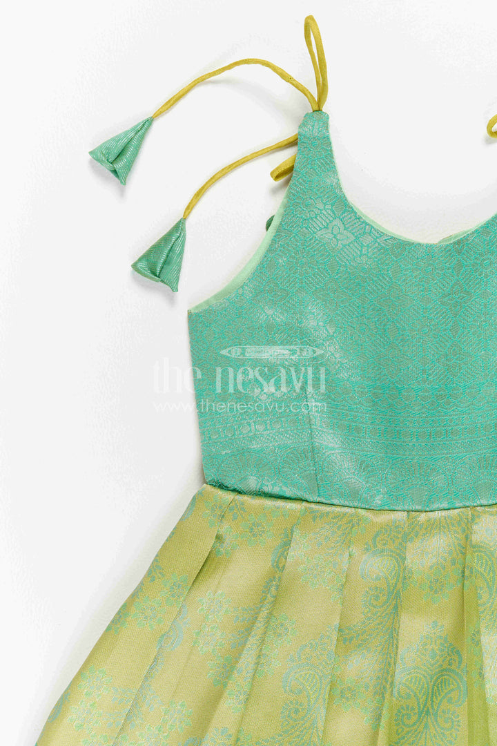 Toddler Kanchi Silk Frock for Temple Visit and Pooja