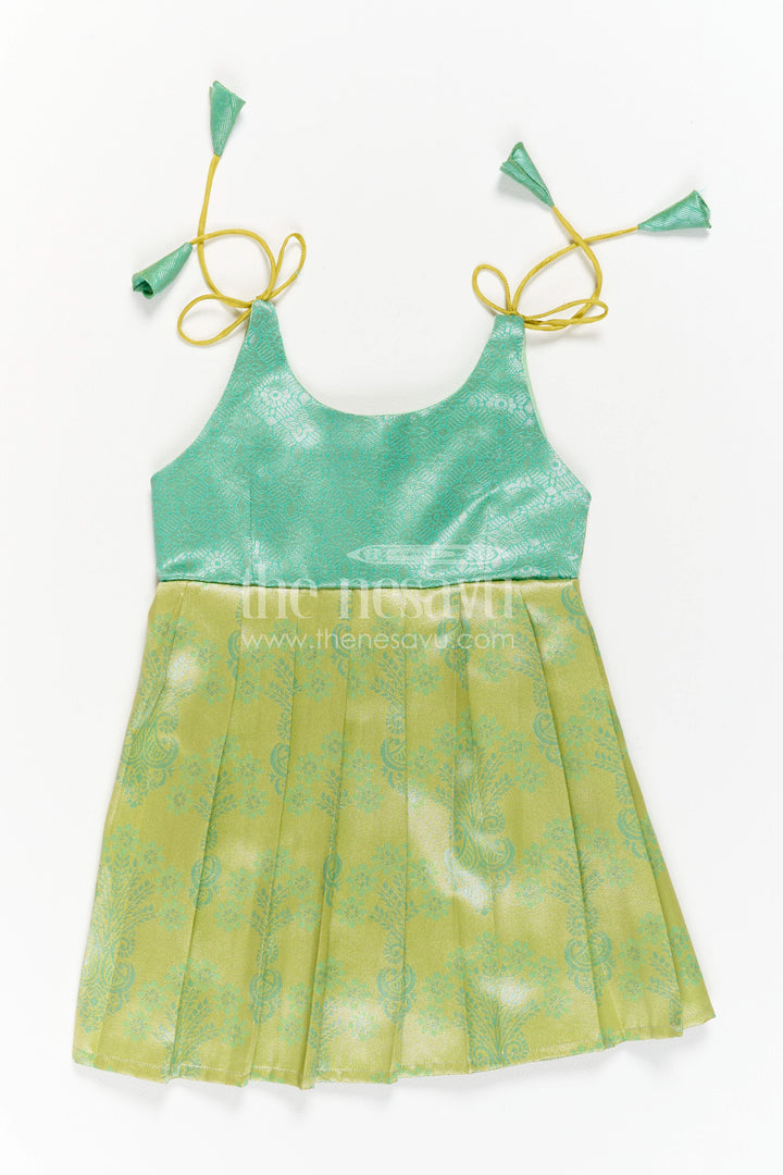 Toddler Kanchi Silk Frock for Temple Visit and Pooja
