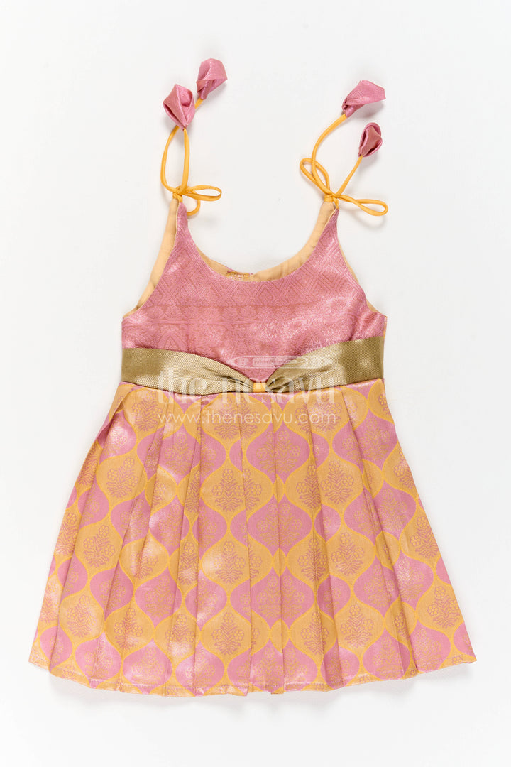 Infant Kanchi Silk Frock for First Pooja and Family Photos