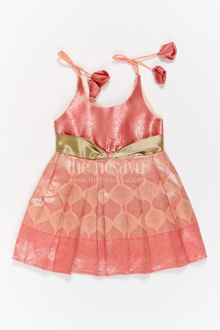 Infant Kanchi Silk Frock for Annaprasana and First Pooja